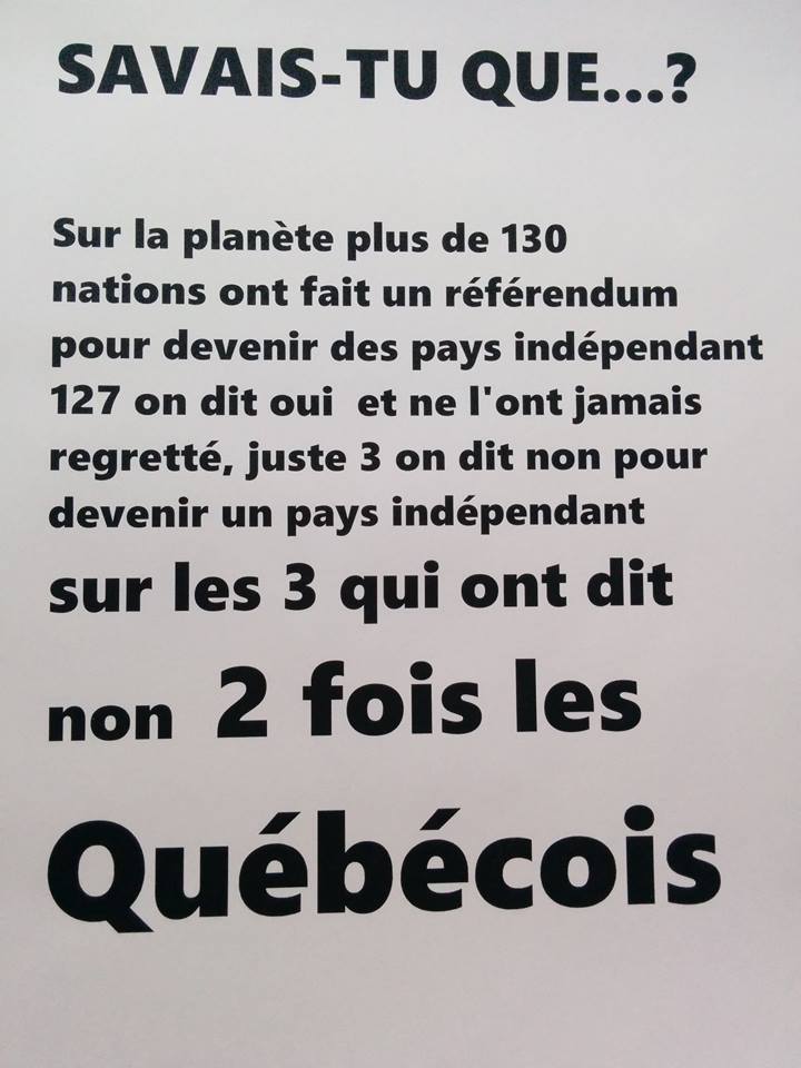 130 nations ont fait un référendum sur l'indépendance